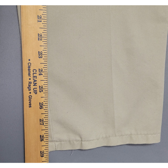 Cintas Cargo Work Pants Mens 30 Tan Comfort Flex Pockets Button Zip #210-62 - Picture 8 of 12